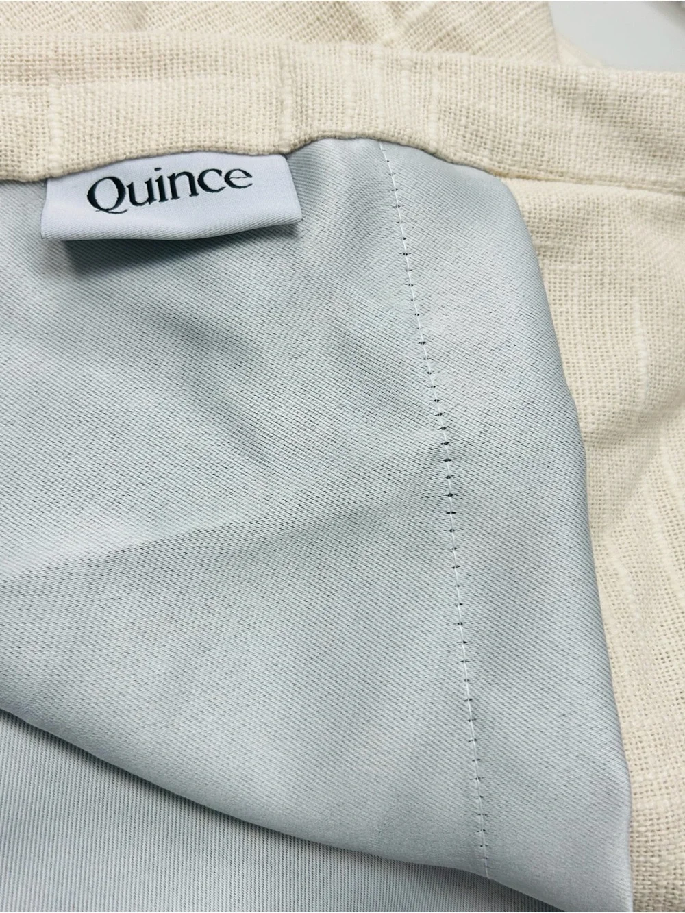 QUINCE Set Of 2 48x96 Cotton Slub Blackout Curtains Natural 0754